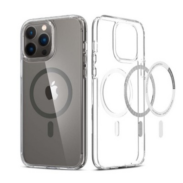 iPhone 14 Pro Heavy Duty Shiny Glitter Clear Case Cover - Scratch Resistant, MagSafe Compatible, Screen & Camera Lens Protection- Shiny Clear